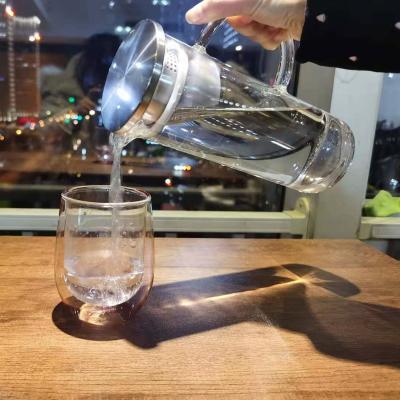 China New Arrival Latest Design Single Glass Jug Drinking Water Grocery Jug Contemporary Glassware Glass Jug for sale