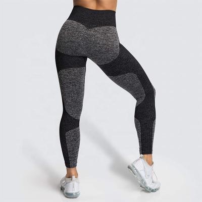 China Women Breathable Seamless Fitness High Waist Yoga Pants Lift Crac! crack! butt sports gaiters for sale