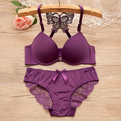 China Hot Selling QUICK DRY Front Closure Bras Women Underwear Back Placed Underwire Gathered Underwear for sale