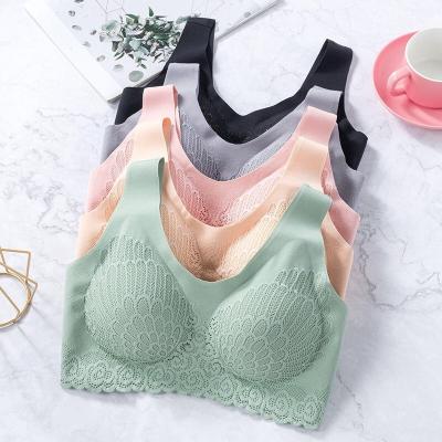 China Seamless QUICK DRY Push Up Latex Bra Fitness Bras Women Comfortable Lace Bralette for sale