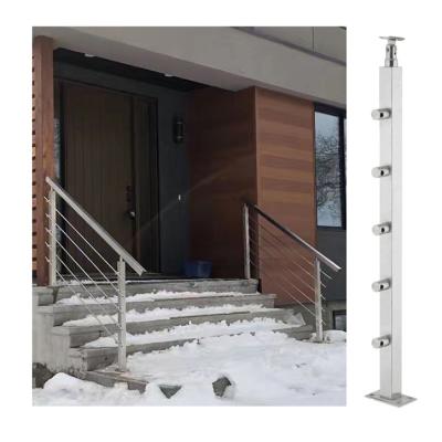 China Channel Modern Indoor Staircase Railing Stainless Steel Wire Villa Balcony Railing Outdoor Railing for sale