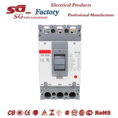 China High Standard Plastic Silver Copper ABE-403b MCCB Cast Case Circuit Breaker 400A 350A 300A 250A for sale