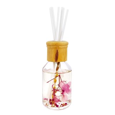 China Glass Bottle Aroma Essential Oil Viable Flower Preserved Household Rattan Fiber Reed Diffuser Stick for sale