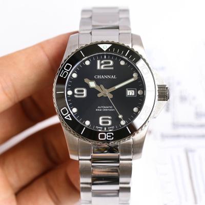 China Luxury Custom Mechanical Strap Automatic Mechanical Steel Water Resistant Sapphire Genius Watches Color Men Date Business Watch for sale