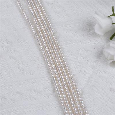 China Pearl Wholesaler AAA 4.5-5mm Round Shape Natural White Loose Freshwater Freshwater Pearl Strand for sale