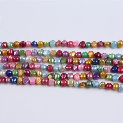 China Jewelry Making Buck Cheap Price Promotion 6-7mm Colored Baroque Freshwater Pearl Strands for sale