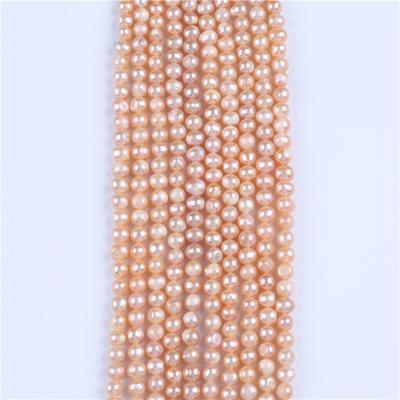 China Hot Sale Natural Freshwater Pearl Pink 7-8mm Potato Shape Pearl Strands For Cheap Low Price for sale