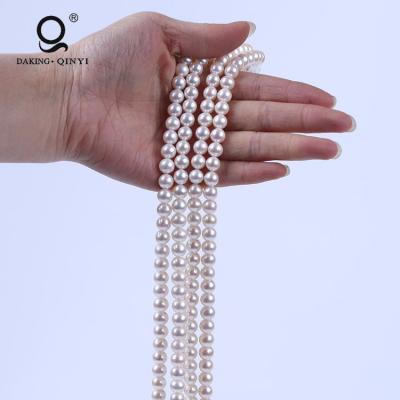 China Perfect Round White Pearl Daking Jewelry Nature 8-9Mm Freshwater Pearl Price for sale