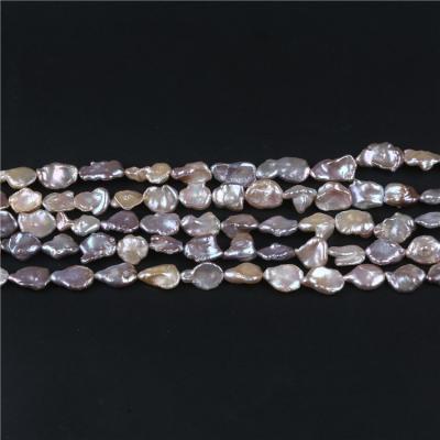 China Wholesaler 10-11mm Keshi Natural Purple Freshwater Pearl Bead Natural Loose Irregular Strands for sale