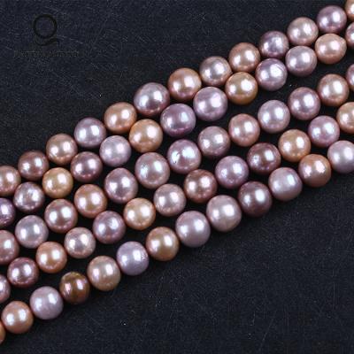 China Natural Freshwater Pearl AA 12-16mm Pink Near Round Edison Shape Baroque Fresh Water Pearl String for sale