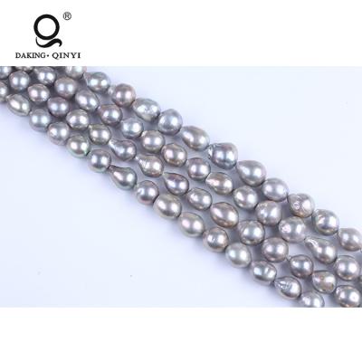 China Natural Light Gray Freshwater Pearl Strand Edison Shape Loose Freshwater Pearl Last Style for sale