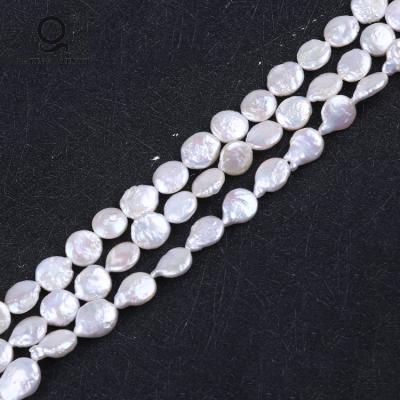 China Making Fashion Jewelry 9-10mm White Coin Shape Natural Freshwater Loose Pearl For Sale for sale