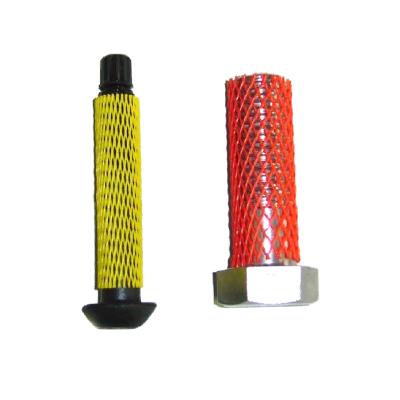 China Packing Extrude Durable Cool Poly Plastic PE Net Mesh Metal Parts 30 Mm Screw Net Sleeve In Roll for sale