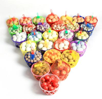 China Agriculture plastic circle packing plastic basket (15#) with mesh bag/net bag L36cm plus big plastic clips for sale