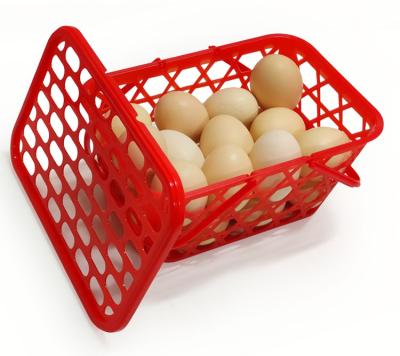 China Agriculture Rectangle Stored Fruit Egg Chocolate Multi-function Multi-hole Plastic Basket Storage for sale