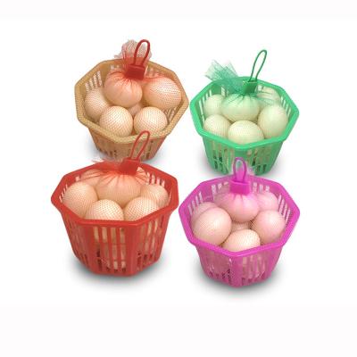 China Agriculture octagon fruit nut multi-hole basket+L36cm plastic mesh bag/net bag plus big plastic clips for sale