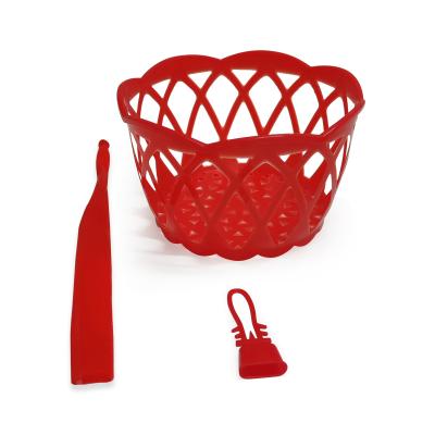 China Plastic agriculture fruit food circle basket(13#) with mesh bag/net bag L34cm+big plastic clips for sale