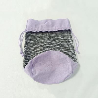 China Various Customization Recyclable Polyester Breathable Mesh Fabric No Woven Drawstring Bag for sale