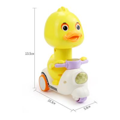 China Best Decompression 2022 New Baby Cartoon Cute Duck Car Sale Promotional Cheap Plastic Yellow Toy Eco-friendly Mini Without Battery for sale