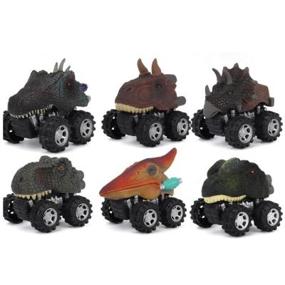 China 2023 Eco-friendly Materials Newest Dinosaur Toy Car Small Animal Pull Back Dino Car From Toy Vehicles Funny Pull Back From Friction For Kids Wholesale for sale