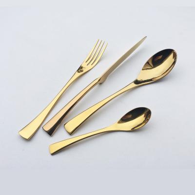 China Durable B398 Kaya PVD Matte Black Flatware pvd 4pcs Titanium Cutlery Set Stainless Steel for sale