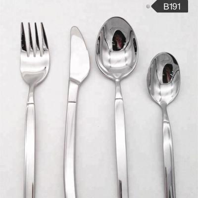 China High Sustainable High Quality Mirror Polish Stainless Steel Cutlery Set For Airlines With Special Knife Handle for sale