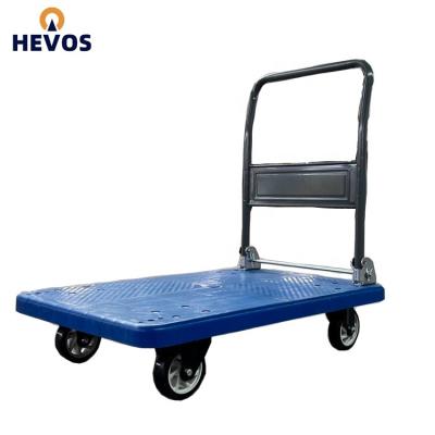 China Foldable Compact 4 Wheel Platform Hand Truck Industrial Convertible Heavy Duty Lightweight Push Dolly Cart Trolley Cart for sale