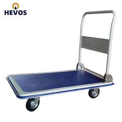 China Shop 150KG/300KG Factory Custom Steel Folding Platform Hand Truck Collapsible Type Carts For Warehouse Trolley for sale