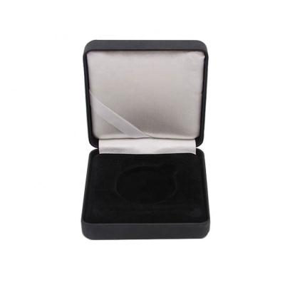 China Recyclable Customize Logo Black Rigid Commemorative Badge Coin Display Gift Packaging Box for sale