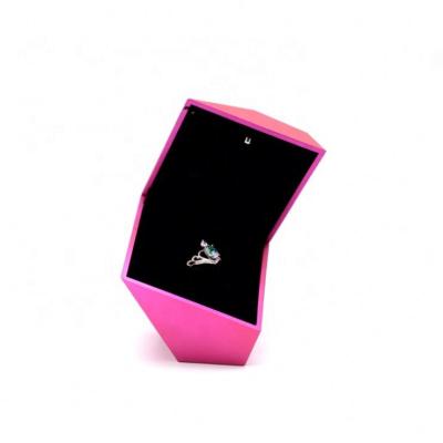 China High Quality Unique Styling Fashion Custom Pink Rose Jewelry Packaging Gift Ring White Purple Black Box for sale