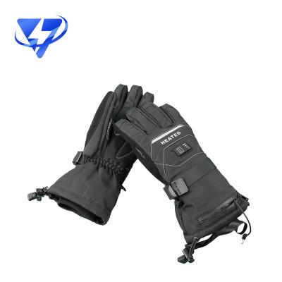 China Winter Factory Shipping Usb Glove Electric Heated Hunting Waterproof Snowproof Warm Hand Heated Motorcycle Gloves for sale