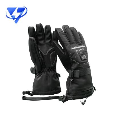 China Winter Sports Workout Gloves Custom Design Outdoor Waterproof Battery Heated Gloves For Winter Skiing for sale