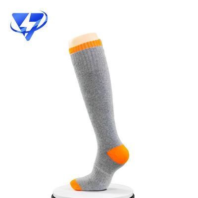 China Custom Sport Thermal Sock Heat Mens And Womens Rechargeable Heated Socks With Electric Battery for sale