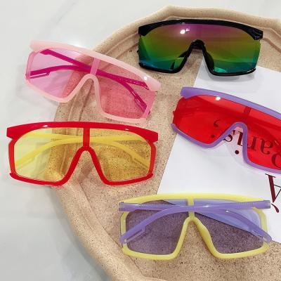 China Oversized Children UV Protection PC One Piece Fashion Sunglasses Boys and Girls 400 Party Sun Glasses for Kids 2022 Wholesale for sale