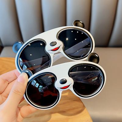 China Cartoon Kids Sunglasses 2022 Kids Sunglasses Shape Cute Cartoon Children Panda Polarized Boys Girls Party Silicone TPEE Eyeglasses Sunglasses for sale