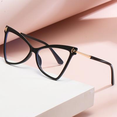 China For Light Anti-blue Optical Cat Eye Glasses For Women Glasses TR90 Computer Eye Glasses Gradient Color Frames Reading Glass for sale