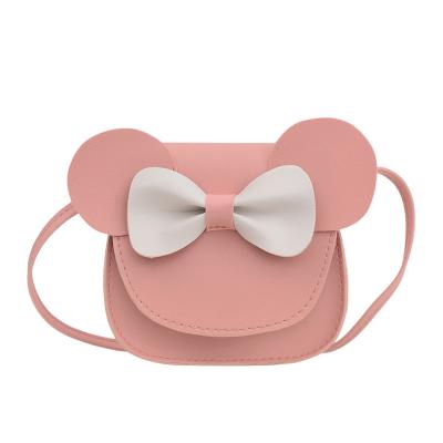 China Waterproof girls cross - the new body bag Korean version of the infant mini bow shoulder bag cartoon coin accessories bag for sale