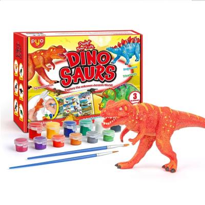 China Improve Ability New Children's Practical DIY Dinosaur Painted Toy Set , Simulation Animal Children's Graffiti DIY Painted Toy for sale