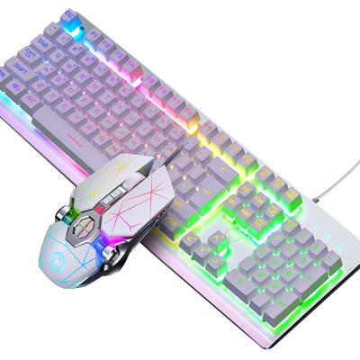 China For Excellent 2021 Gaming Keyboard Combos Colorful Led Wired Mouse Wired Usb for sale