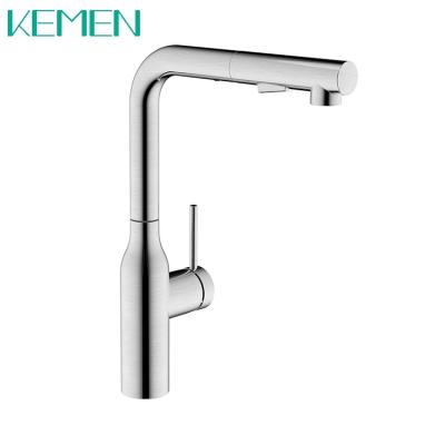 China Contemporary Unique High Quality Hot Cold Kitchen Sink Faucet 304 Stainless Steel Pull Out Kitchen Faucet for sale