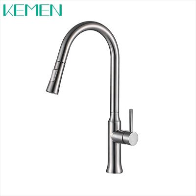 China China Manufacturer Modern Faucet Hot And Cold Water SS Kitchen Pull Down Faucet for sale