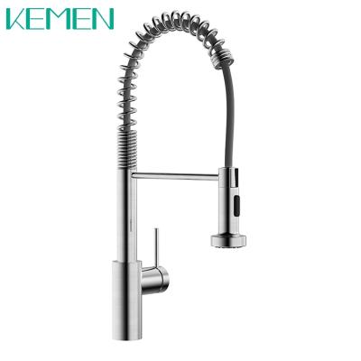 China New Contemporary Modern Style SUS304 Kitchen Faucet Pull Down Spring Water Sink Mixer Tap Kitchen Faucets With Sprayer for sale