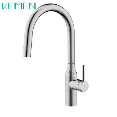 China Modern Professional Outlet 304 Stainless Steel Kitchen Faucets Hot And Cold Water Kitchen Faucet With Pulling Down Sprayer for sale