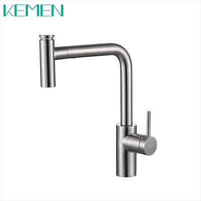 China Modern Mixer Tap Kitchen SUS 304 Faucet Maker Hot And Cold Water Pull Out Sprayer Kitchen Faucet for sale