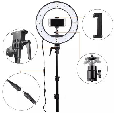 China Video LED Ring Light QM 18 inch 55W 5500K 240pcs Dimmable LED Ring Light For Camera Phone Ring Light for sale