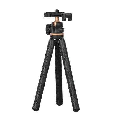 China Popular Mobile Phone Camera Aluminum and ABS+PC+Rubber Video Camera Mini Tripod Flexible Stand with Remote Controller for sale