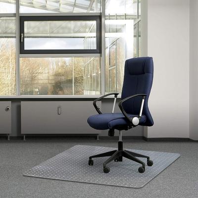 China Non-slip Scratch Resistant Transparent Textured Studded Office Umpire Chair Floor Clear Mat For Carpet for sale