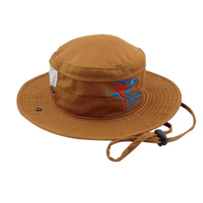 China Professional Manufacturer Wholesale Oem Custom Logo Brown Bucket Hat Character Cap for sale