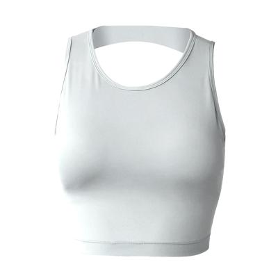 China 2021 viable women sports underwear gather together stereotypical shockproof backless bra yoga vest hollow out beauty back yoga wear for sale