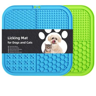 China Sustainable 7inch Dog Lick Mats Dogs Pets Licking Mat Pad For Silicone Treat Dog Lick Pad for sale